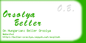 orsolya beller business card